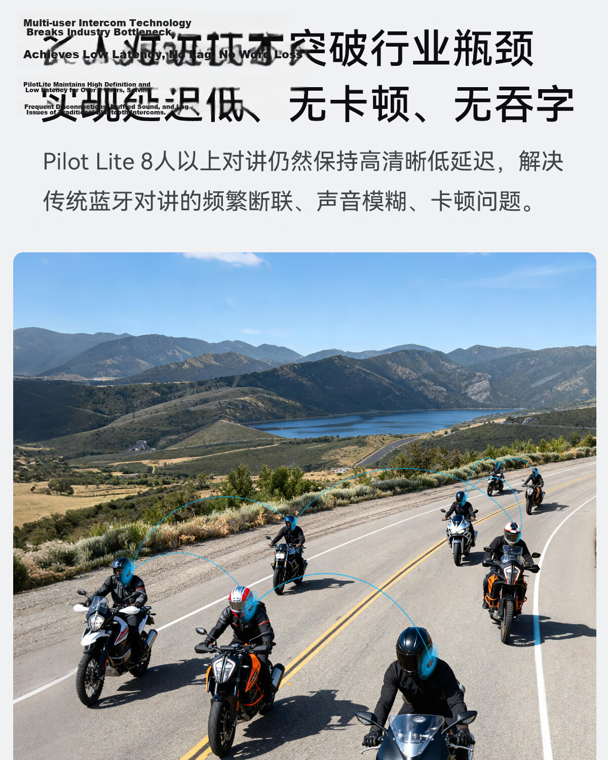 RESO RESOLITE Motorcycle Helmet Bluetooth Headset Noise-Cancelling Smart Voice Assistant 10