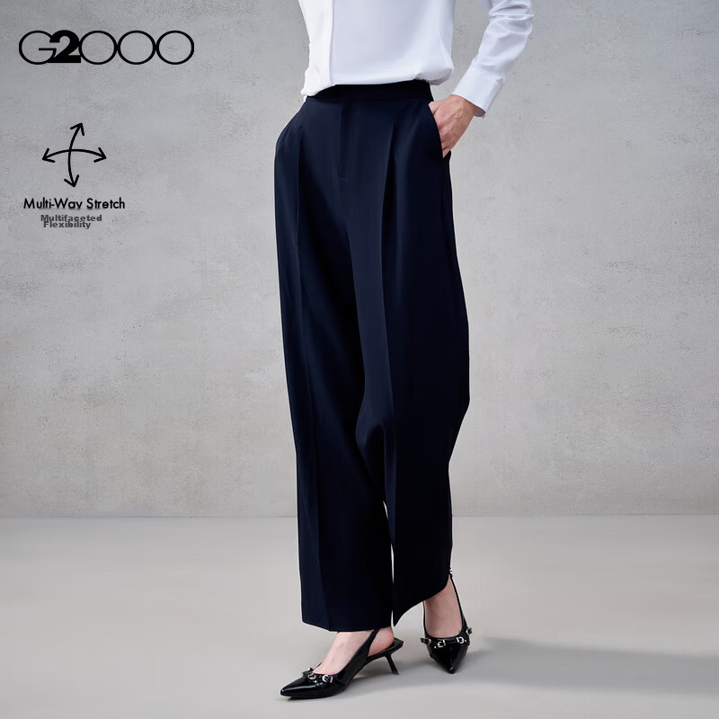 G2000 Women's Straight-Leg Pants Multi-Stretch Versatile All-Season Casual Trousers Mall Style