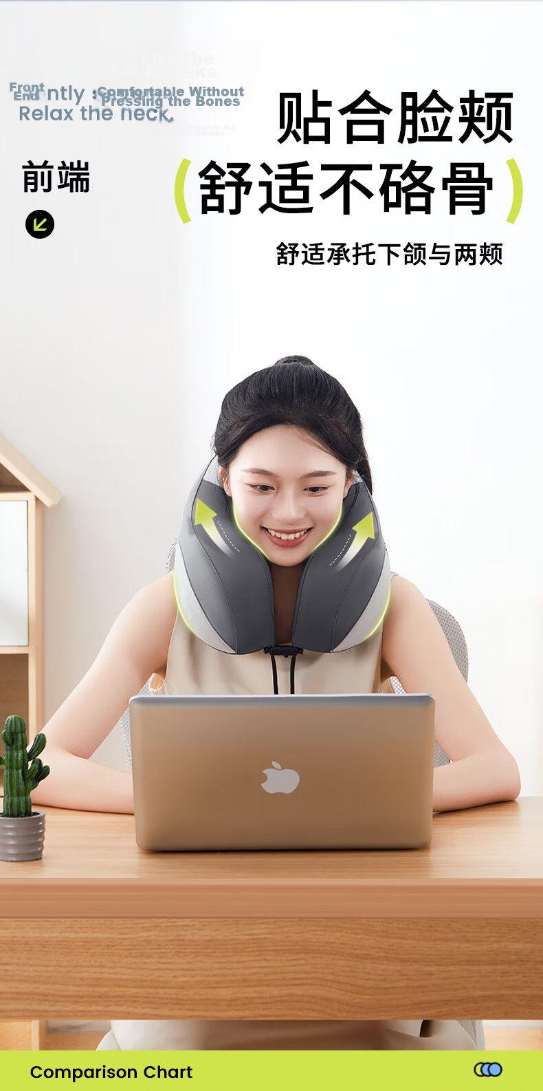 900 U-Shaped Car Neck Pillow Travel Portable Memory Foam Neck Support Headrest for Airplane High-Speed Train 9