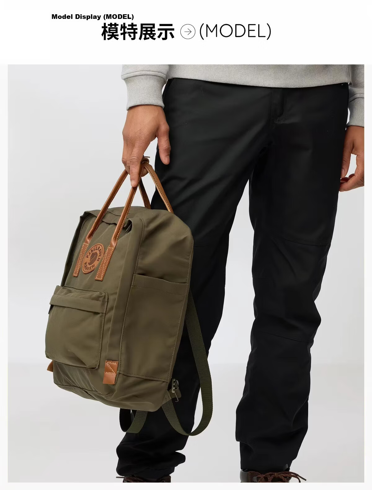 Fjällräven Kånken Backpack Daily Commuter Travel Laptop Bag 23565-550 Black 16L 7