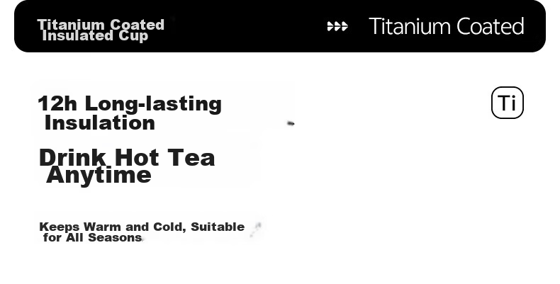 Fanjitai Titanium Insulated Tea Separation Men's Tea Cup Temperature Display Water Bottle Brewing Tea Cup Car Business Birthday Gift 9