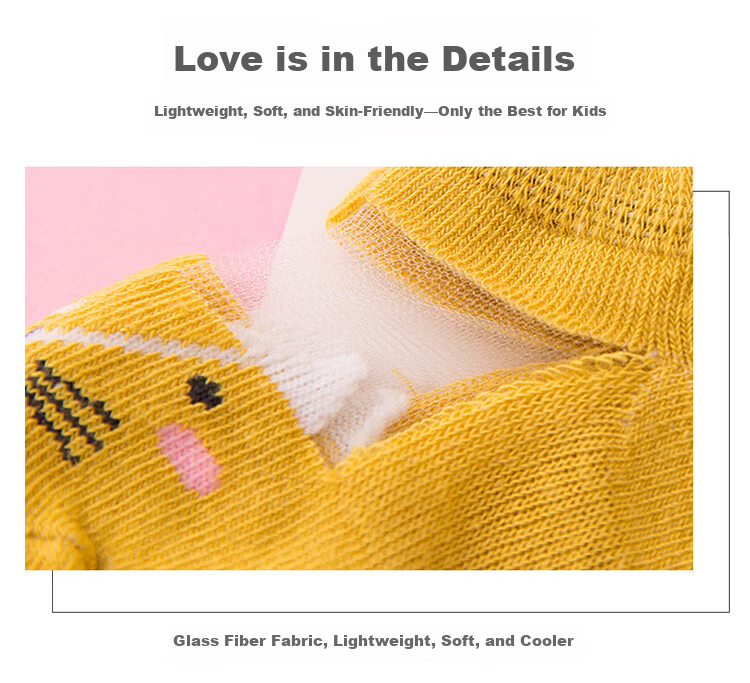 9i9 Children's Socks Summer Ice Silk Thin Cartoon Animal Toddler Baby Short Socks 5 Pairs F41 Bear L 5-8 Years 9