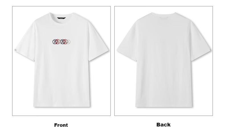 TonLion 2026 Summer New Men's Short Sleeve T-Shirt Unique Design White Stylish Versatile 15