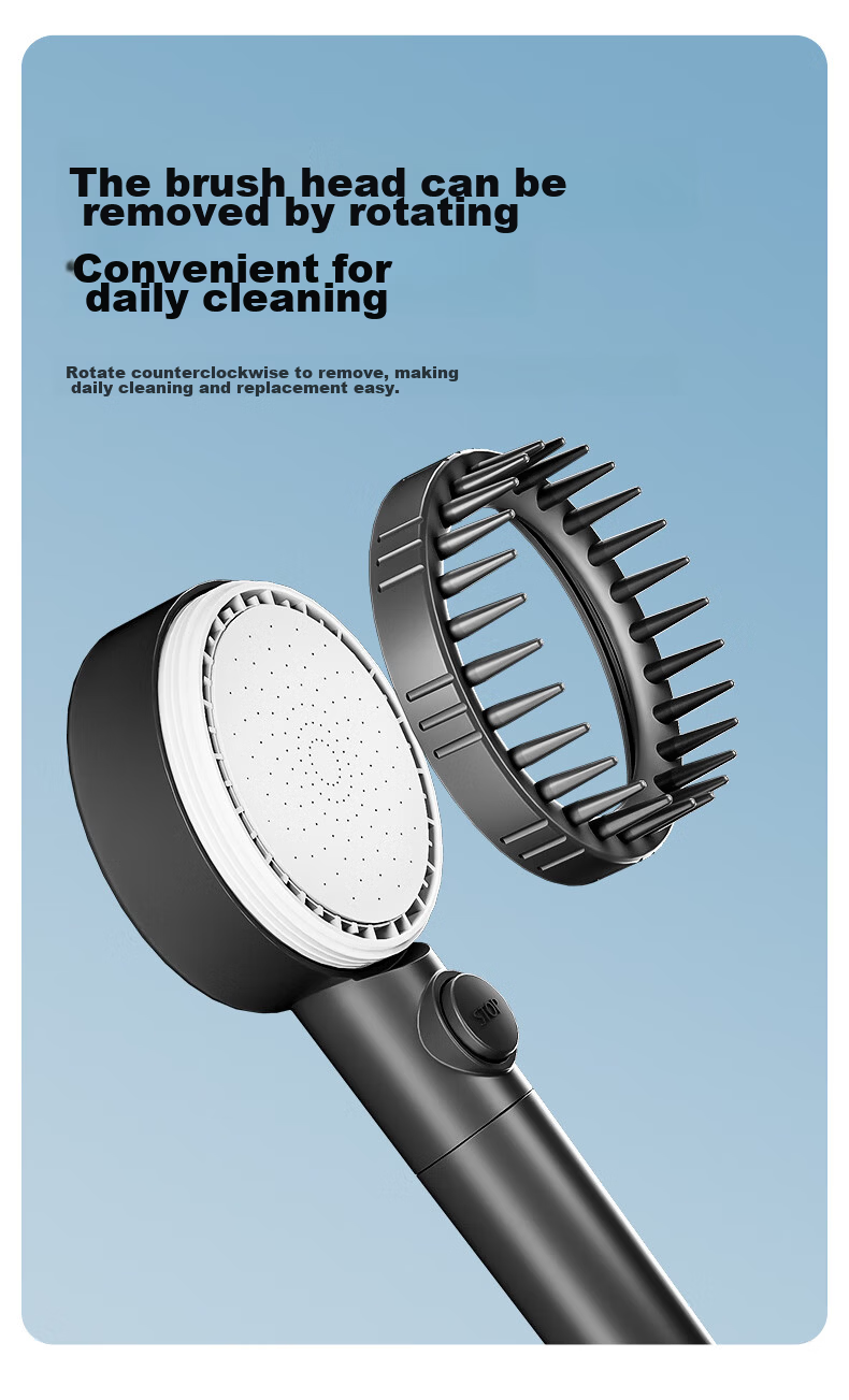 JOMOO Handheld Shower Head High-Pressure Five-Mode One-Button Water Outlet Shower Set with Shower Bracket 14