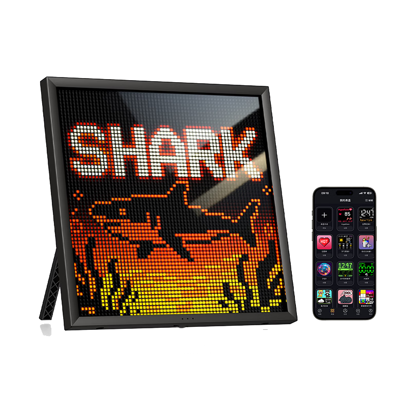 Divoom PIXOO64 Pixel Art Desktop Clock Smart DIY Dynamic Frame RGB Ambient Light Gaming Room Decoration Bedroom Living Room Computer Desk Tech Gift