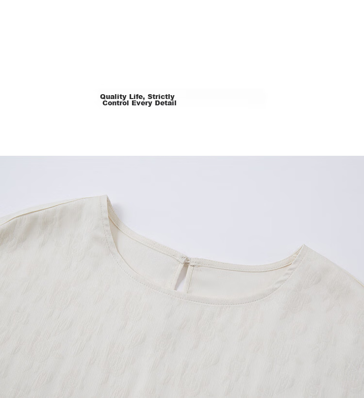 Demana "Cool Elegance" Summer Chinese Style New Satin Jacquard Sleeve Pleated Loose Slim Shirt for Women Premium 15