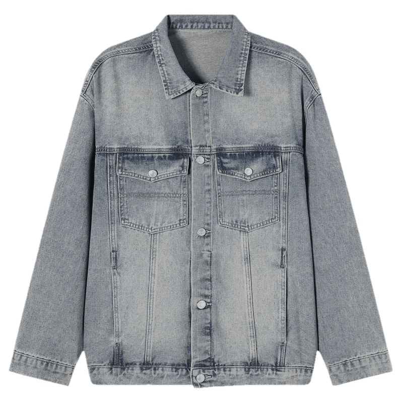 TonLion 2026 Spring New Men's Denim Jacket Lapel American Retro College Style Trendy Men's Top