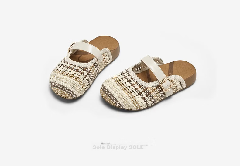 BASTO Woven Hollow Breathable Platform Birkenstock Style Women's Slippers D5116BH6 27