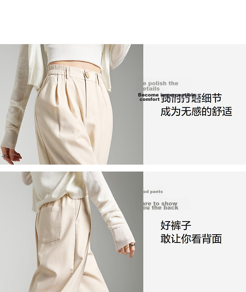 TonLion 2026 Spring Elastic Waist Women's Casual Long Pants Army Green M 9