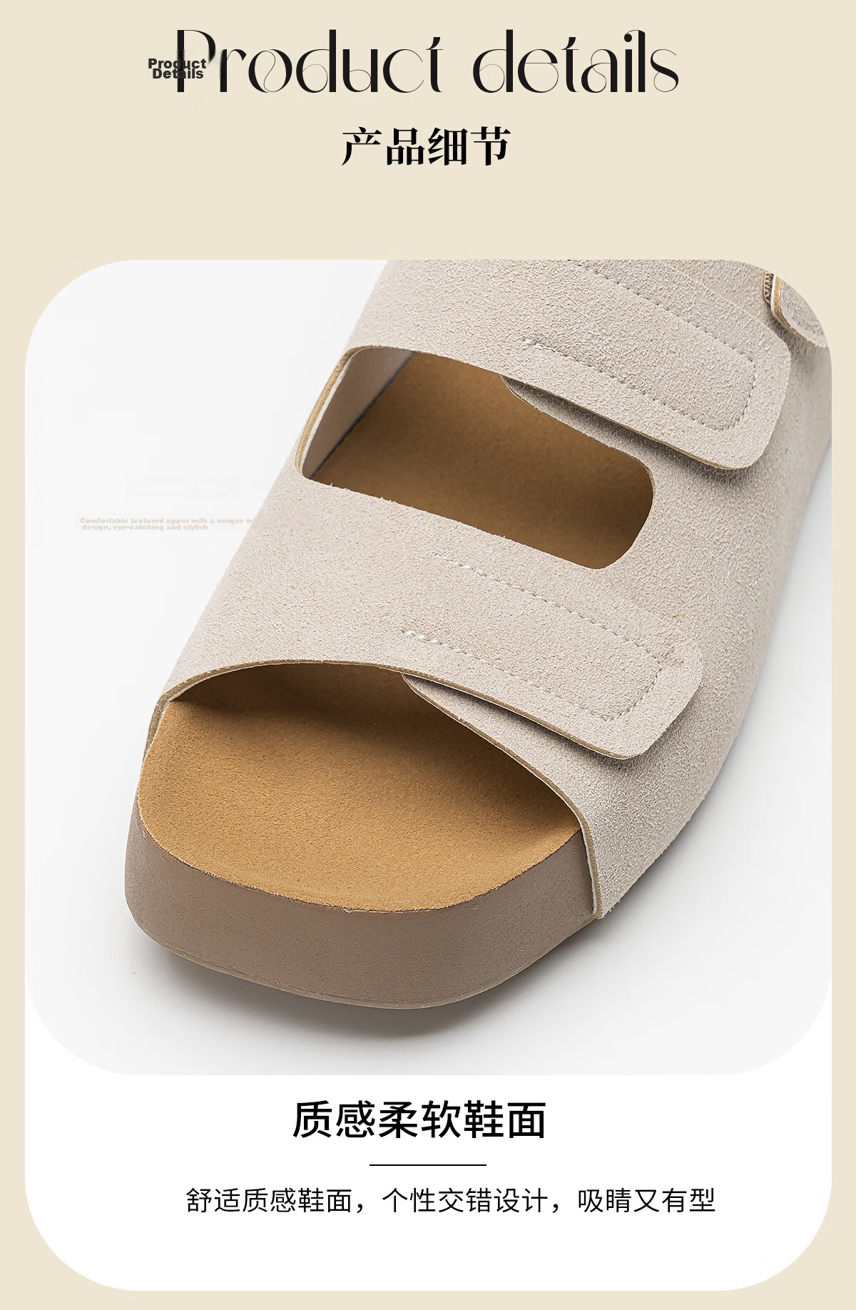 Warrior Thick Sole Birkenstock Style Women's Sandals New Summer Outdoor Casual Comfortable Versatile Beach Sandals Apricot Color Size 37 9