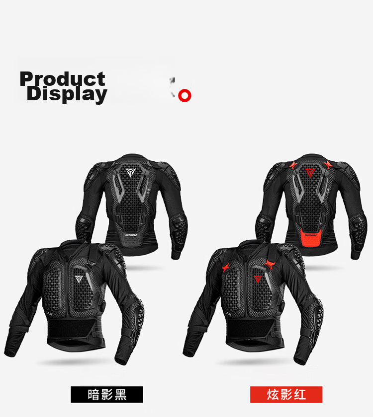MOTOWOLF Motorcycle Crashproof Armor Suit Off-road Bike Riding Chest and Back Protective Gear Full Set 21