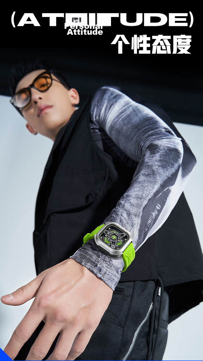 MARK FAIRWHALE Men's Digital Watch Multifunctional Luminous Waterproof Trendy Birthday Gift for Boyfriend 4480 14