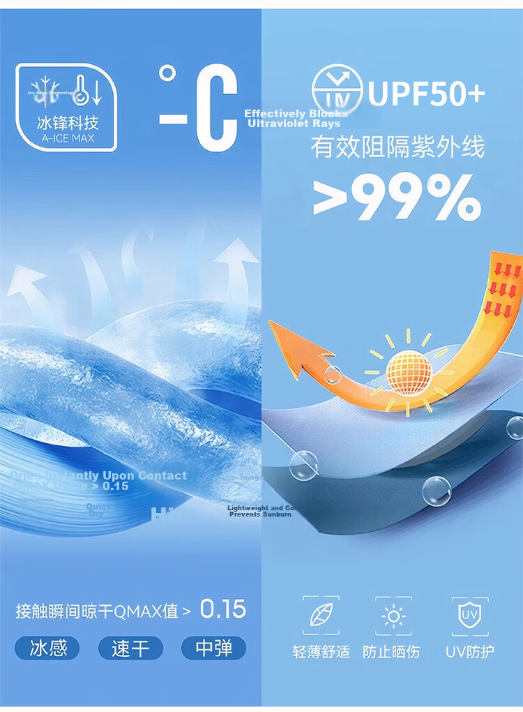 TUCANO Women's Summer Sun Protection Jacket Ice Cool Fashion Moisture-Wicking Quick-Dry Breathable Outdoor Sports Top Light Blue L 5