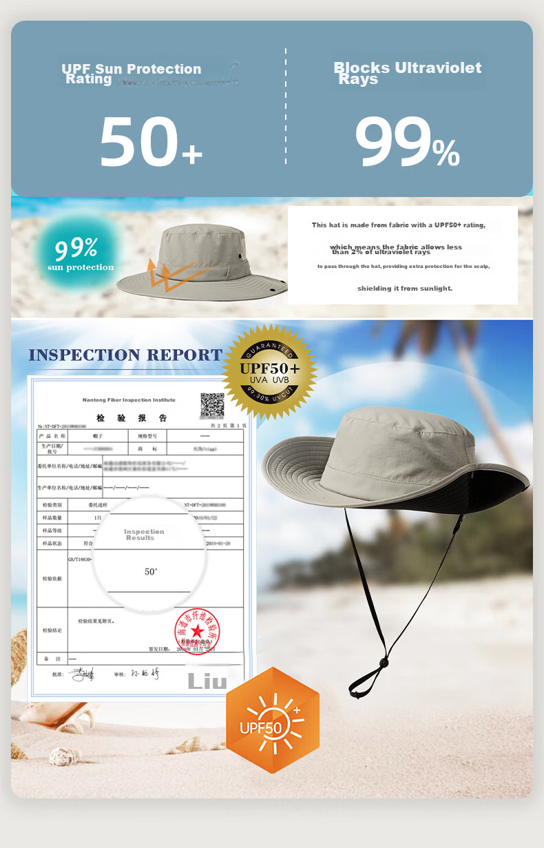 TOPEX Outdoor Sun Protection Hat for Men Large Head Circumference Summer Mountaineering Hiking Fishing Sunshade Water-Repellent Hat 5