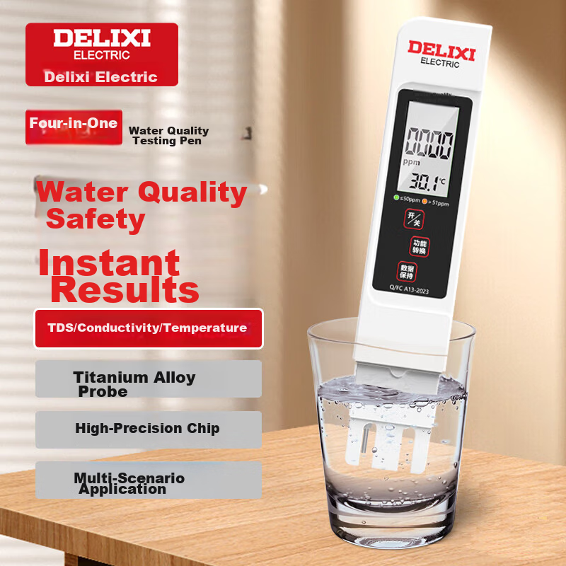 DELIXI ELECTRIC TDS Water Quality Tester Pen High Precision Home Drinking Water Detector Tap Water Impurity Purity Tester
