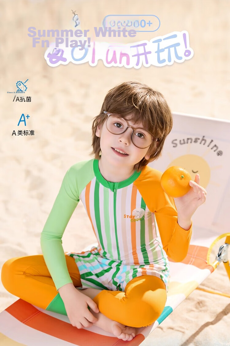 Disney Kids Boys Long Sleeve Long Pants Two-Piece Sun Protection Swimwear A-Class Hot Spring Swimming Suit D35270 Orange Olaf Size 110 1