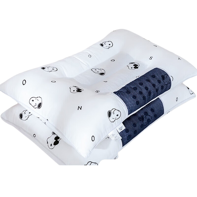 CROWN Cervical Pillow with Cassia Seeds Core for Adults and Students, Nap Pillow for Dormitory, Hotel, and Home Use, High Pillow Core, Pair Set