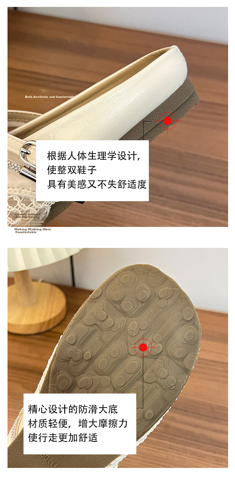 Cartelo Crocodile Women's Summer New Flat Hollow Out Fishnet Breathable Closed Toe Half Slippers Sandals 1788 Off-White Size 38 6