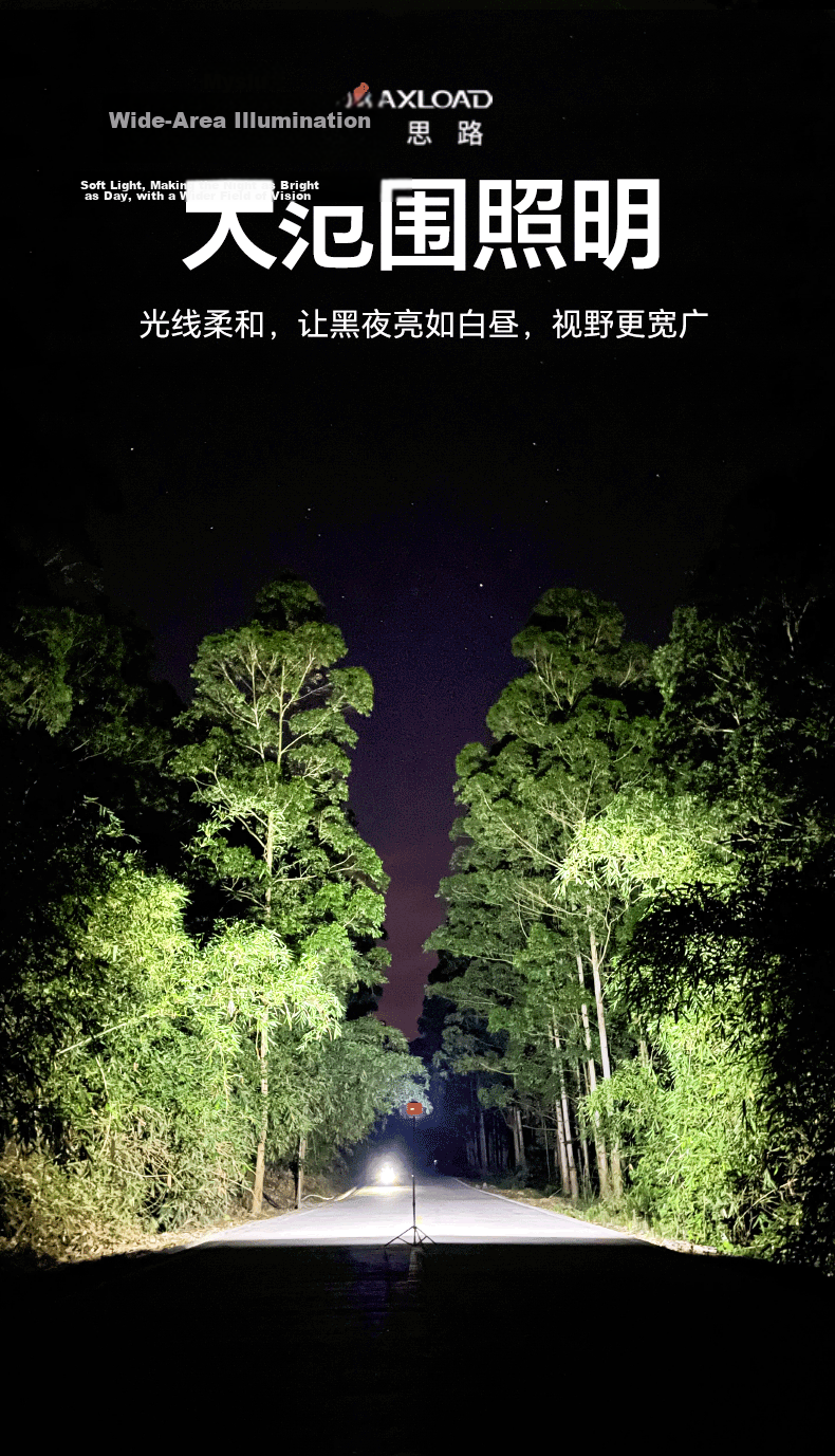 MAX LOAD Outdoor LED Floodlight Portable Handheld Construction Camping Emergency Floodlight Waterproof Long-Range Remote Control Long Battery Life 11