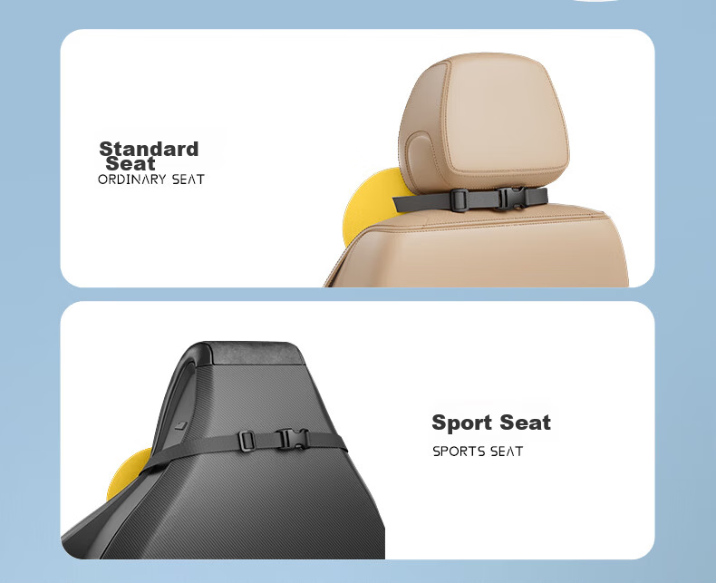 Huiduoduo Car Headrest and Lumbar Support Set Sports Seat Driver Long-distance Driving Waist Cushion Gaming Chair Tesla 16
