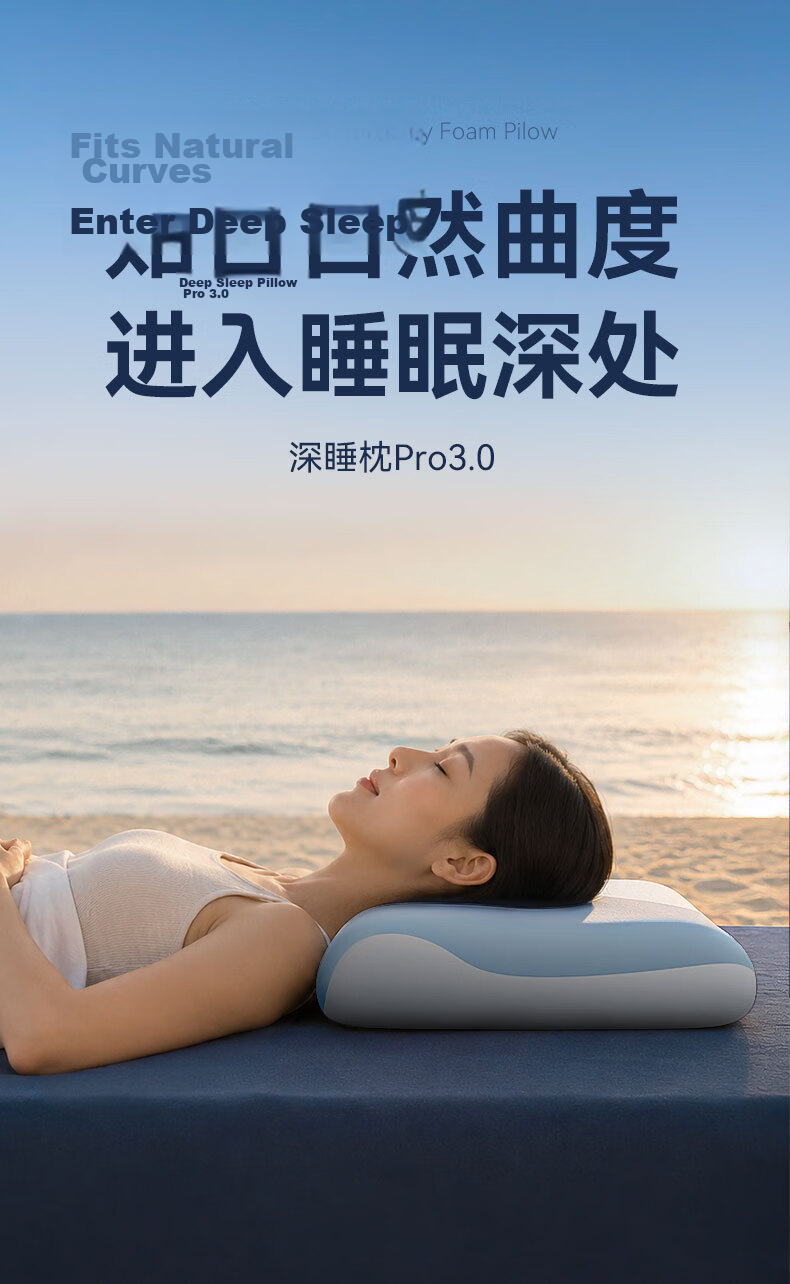 Zhiguozhe Hotel Edition Deep Sleep Pillow Pro 3.0 Memory Foam Neck Support Pillow for Deep Sleep Side Sleep Slow Rebound 2