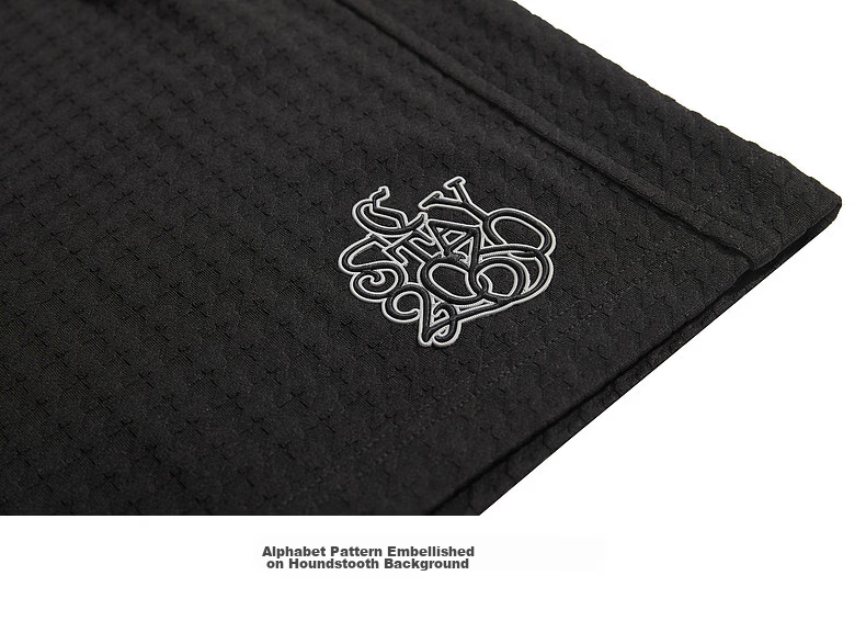 CABBEEN Houndstooth Jacquard Towel Fabric Men's Shorts 3D Houndstooth Texture Casual Versatile Spring Summer 2020 Knit Shorts 25