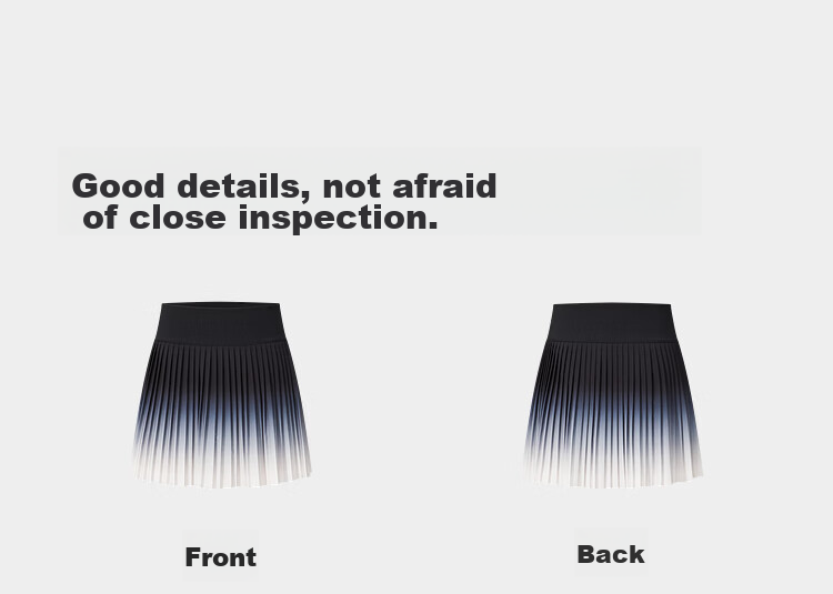 BOSIDENG Summer Casual Slim Pleated Skirt with Built-in Safety Shorts for Women Outdoor Travel Midi Skirt 21