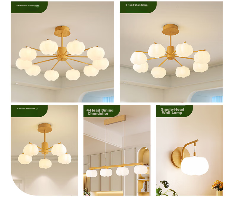OPPLE Full Spectrum Cream Style LED Decorative Ceiling Fan Light Chandelier Bedroom Light Oscillating Smart Cream Bubble 4-Head 4