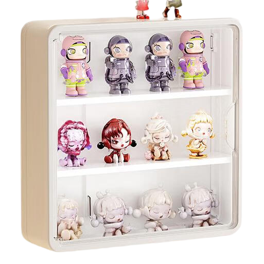 Anerya Wall-Mounted Blind Box Storage Display Rack, Storage Box, Transparent Figurine Display Shelf, Wall-Mounted Display Box, White Small Size Model