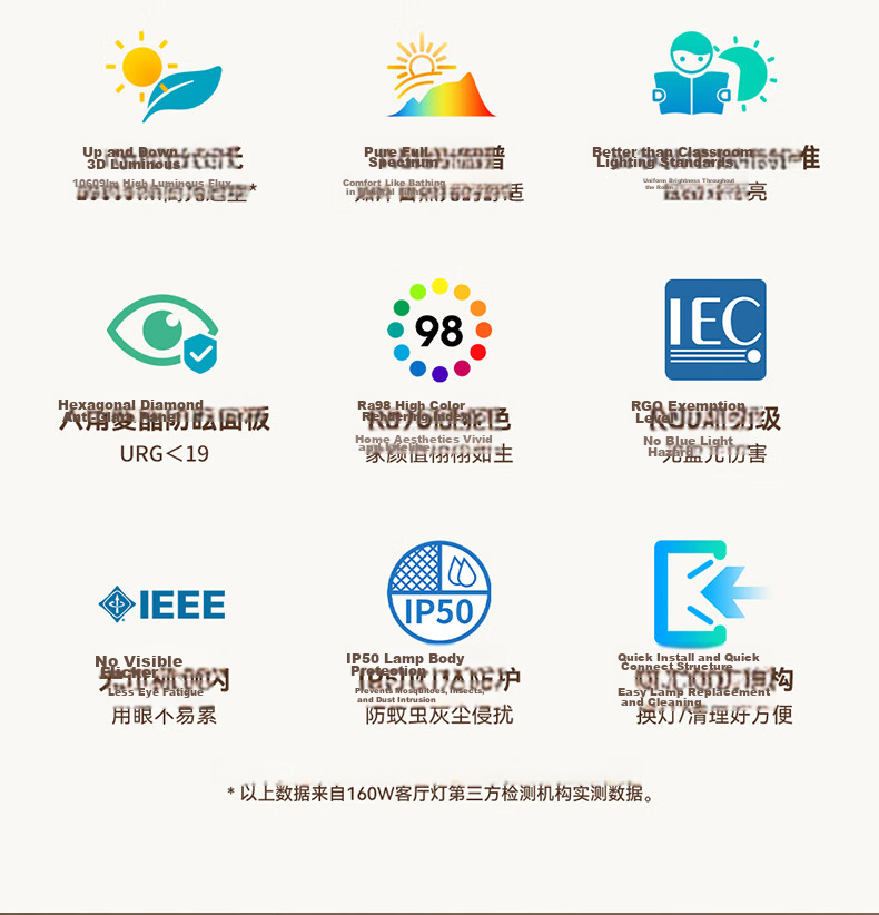 NVC Future Light Full Spectrum Eye Protection Ceiling Lamp Ra98 Smart Control Bedroom Light 60W Round White 1
