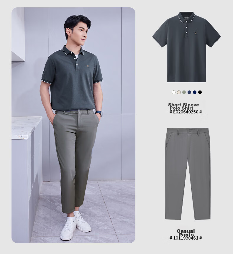 Laxton Men's Short Sleeve Summer Polo Shirt Antibacterial Moisture-Wicking Breathable Cooling Anti-Curling Navy Blue S 11