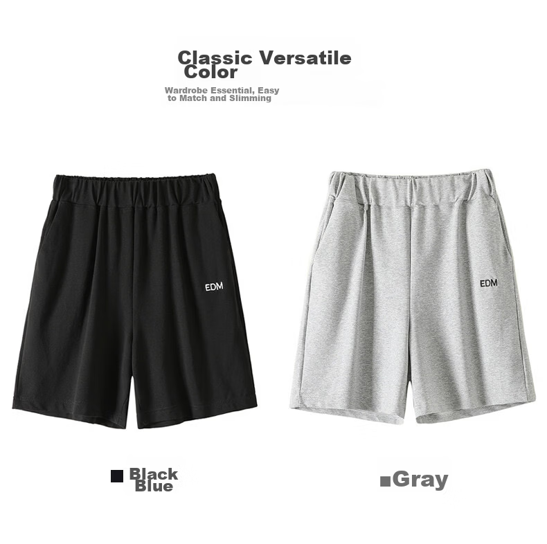 Langsha Women's Sports Shorts Pure Cotton Summer Thin Loose 2026 New Casual Five-Point Pants Trendy Ins Hong Kong Style Retro Mid-Length Shorts 5