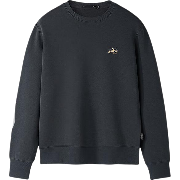 HLA Men's Autumn 25 Mountain Series Round Neck Embroidered Soft Long Sleeve Men's Sweatshirt