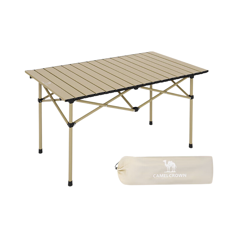 CAMEL Outdoor Portable Folding Aluminum Alloy Picnic Table, Home Long Table, Camping Equipment, 173BA6S022, Goose Yellow