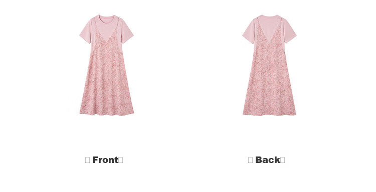 MT Artistic Tie-Dye Summer Urban Commuter Patchwork Crew Neck Short Sleeve T-Shirt A-Line Long Dress for Women 8
