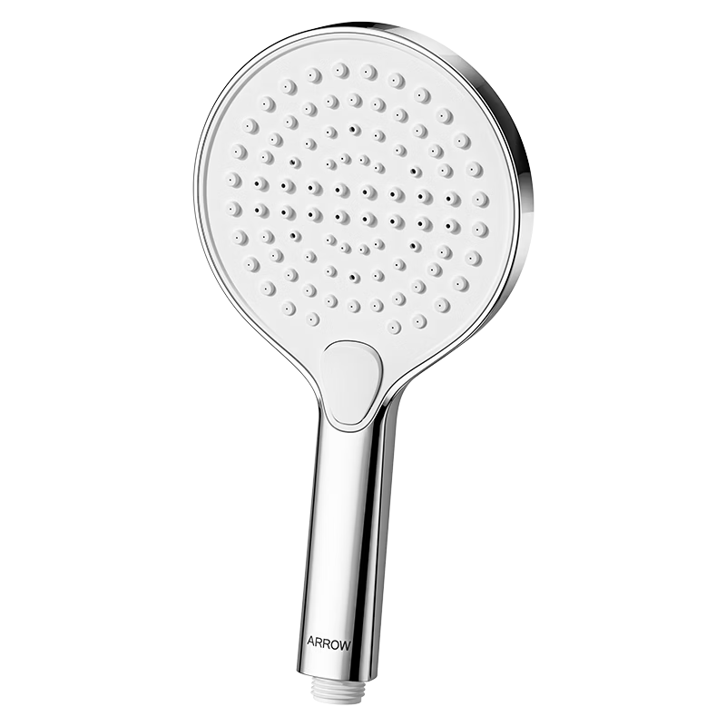 ARROW Handheld Shower Head Chrome Pressurized Showerhead 130mm Large Panel Single Showerhead for Bathroom