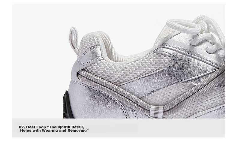 CAMEL Wang Junkai Edition Crescent Moon Trainer 4th Gen Women's Retro Racing Shoes L26A548053 Silver Size 36 36
