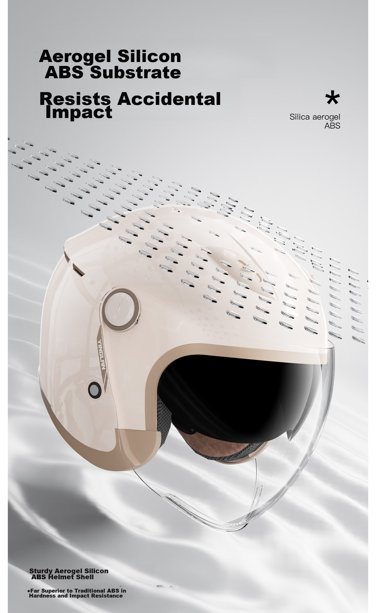 Yinglan Electric Vehicle Helmet 3C Certified Class A Warm Windproof Autumn Winter Four-Season Universal Women's Safety Helmet Electric Scooter Motorcycle Dual Lens Half Helmet Khaki 10