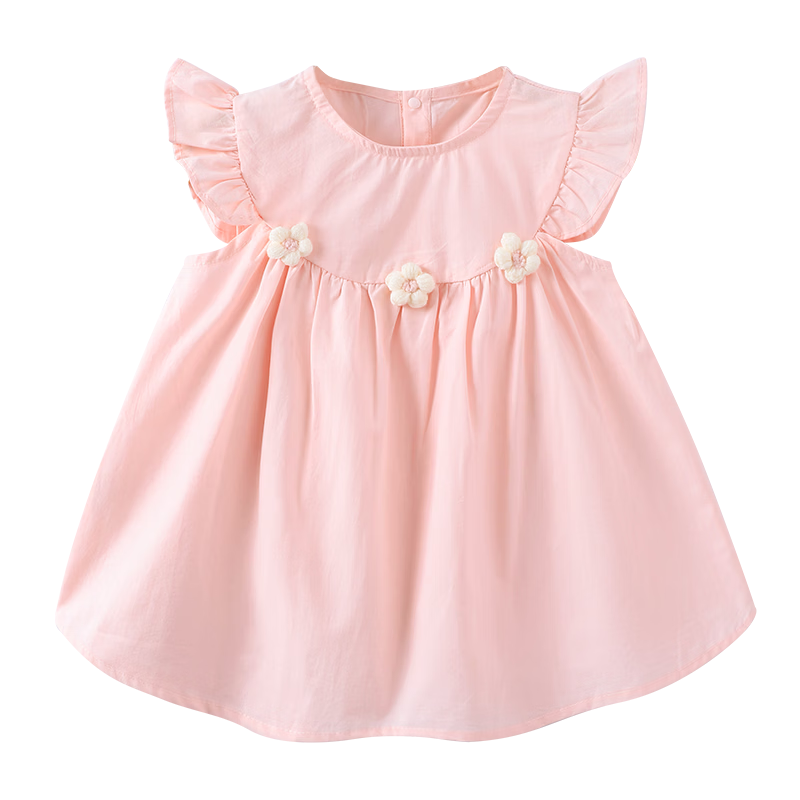 Youqi Baby Dress Summer Thin Girls Dress Toddler Girls Summer Flutter Sleeve Cute Outing Dress