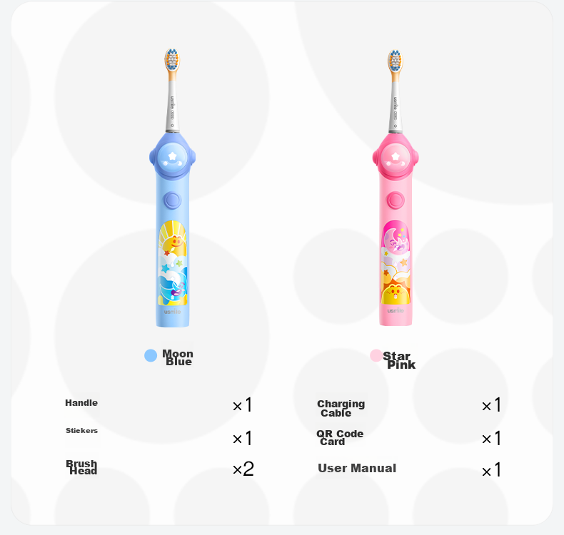 Usmile Smile Plus Kids Electric Toothbrush 2026 New Model 7-Day Brushing Habit Star Toothbrush for Ages 3-12 Birthday Gift Blue 10