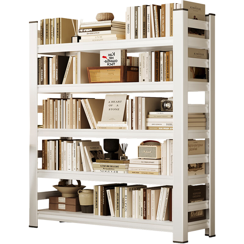 Yicainianhua Steel Bookshelf, No Tools Required for Installation, Storage Rack for Balcony, Storage Shelf, 60*30*160