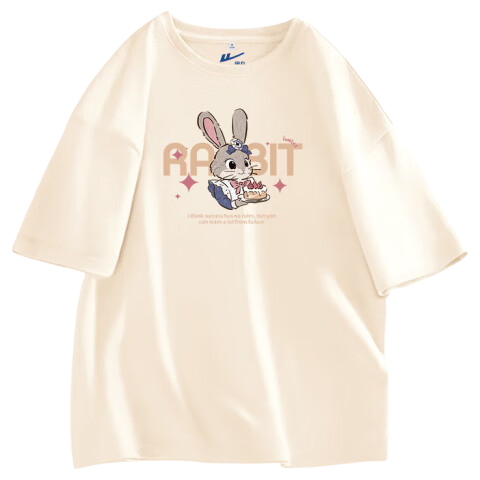 Warrior College Style Pure Cotton Short Sleeve T-Shirt for Women 2026 Summer New Loose Breathable Cute Versatile Half Sleeve Top