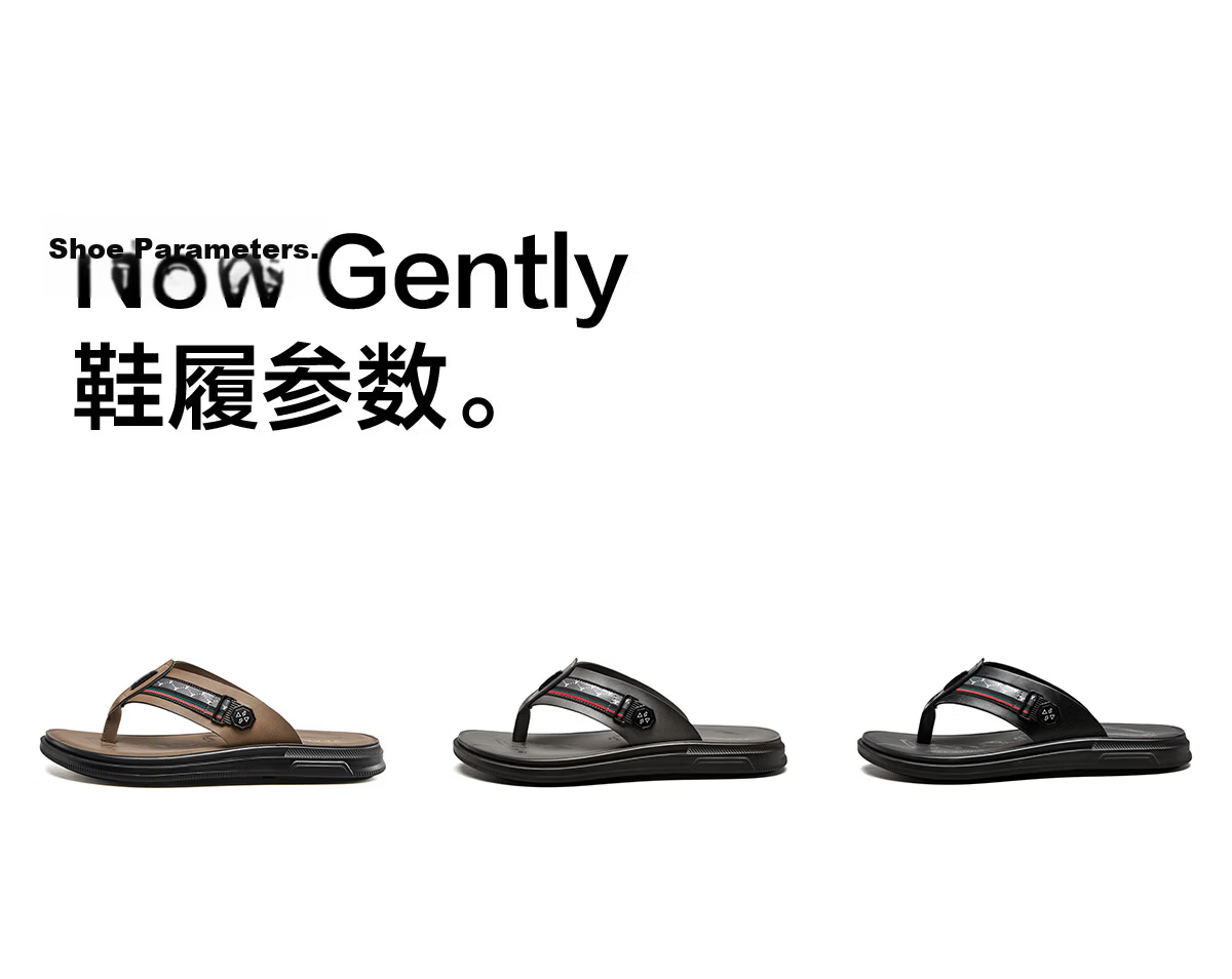 Eierkang Men's Fashion Casual Flip Flop Sandals 96295W Black Size 42 9