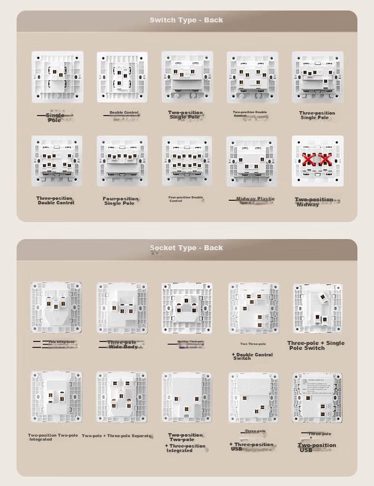 BULL Switch Socket G12 Skin-feel Matte Cream Style 10A Angled Five-hole Socket Panel G12Z223AS Milky White 23