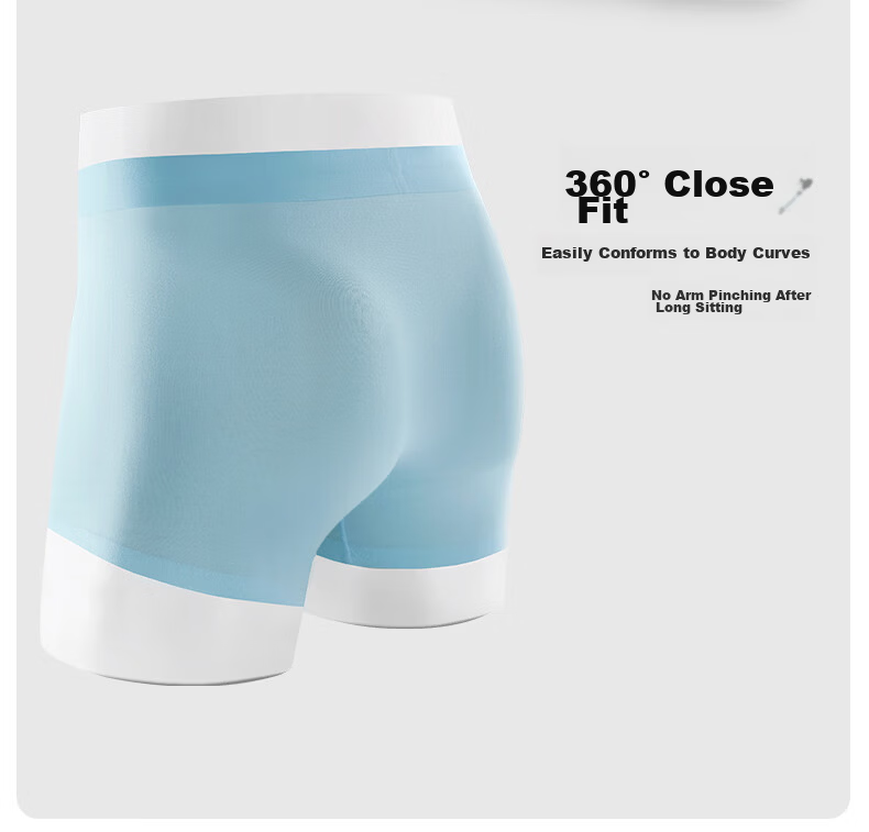Herbal Original Men's Modal Oyster Antibacterial Breathable Seamless Boxer Briefs Summer Thin Four-Point Shorts 17