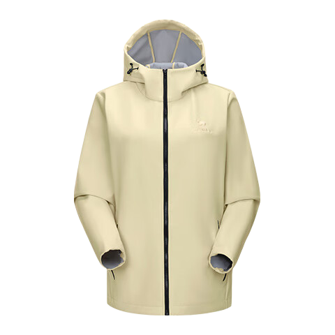 CAMEL Outdoor Softshell Jacket Women 2025 New Spring Autumn Fleece Windproof Hooded Warm Jacket Men G178