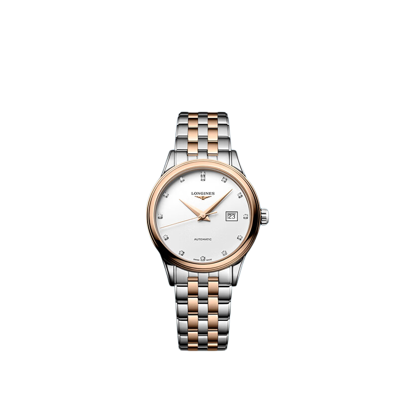 LONGINES Swiss Watch, Military Flag Series, Women's Steel Strap Mechanical Watch, L43743987
