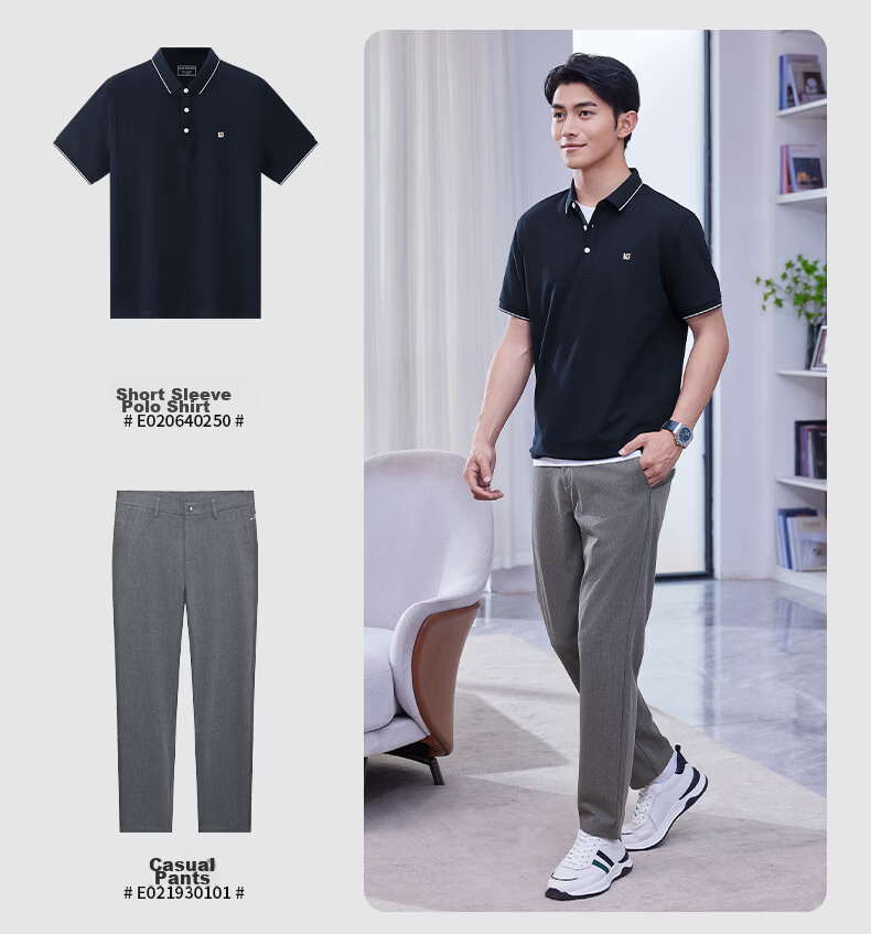 Laxton Men's Short Sleeve Summer Polo Shirt Antibacterial Moisture-Wicking Breathable Cooling Anti-Curling Navy Blue S 10