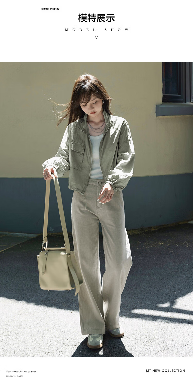 MT [Korean-Japanese Casual Style] Autumn Fashion Simple Solid Color Loose Straight-Leg Denim Jeans 20