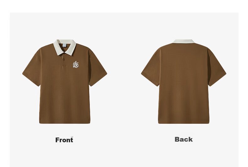 CABBEEN Polo Shirt Men Embroidered High-Frequency Heat Transfer Logo Light Color Contrast Collar 2026 Summer Short Sleeve Polo Shirt 18